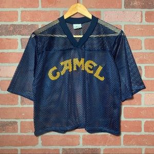 MESH vintage CAMEL cigarettes crop top t-shirt